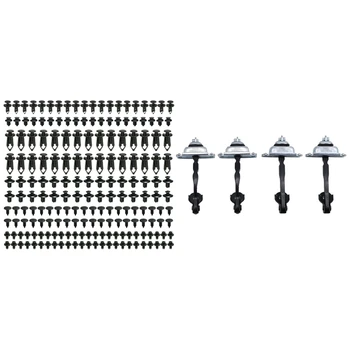 

190 Pcs Car Push Pin Rivet Trim Clips Kit & 4pcs Door Stay Stop/Check Strap for MAZDA 6 2003-2015 GJ6A-72-270