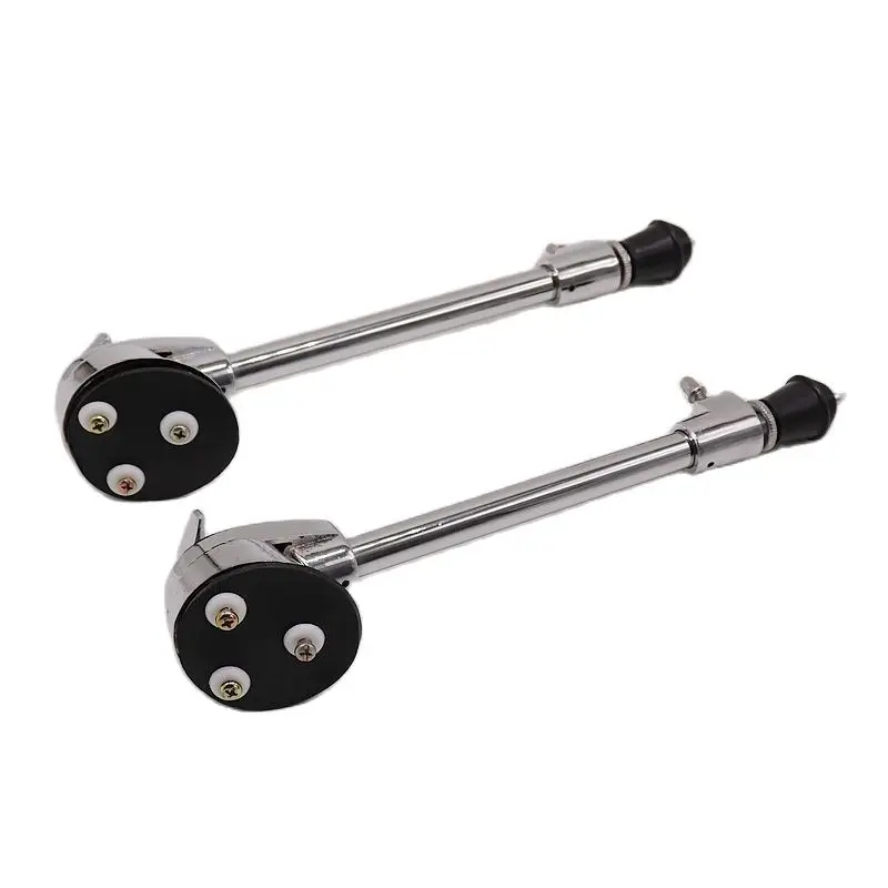 Bass Drum Spurs Bass Drum Feet Accessory 30mm Hole To Hole Distance Silver Color 1 Pair