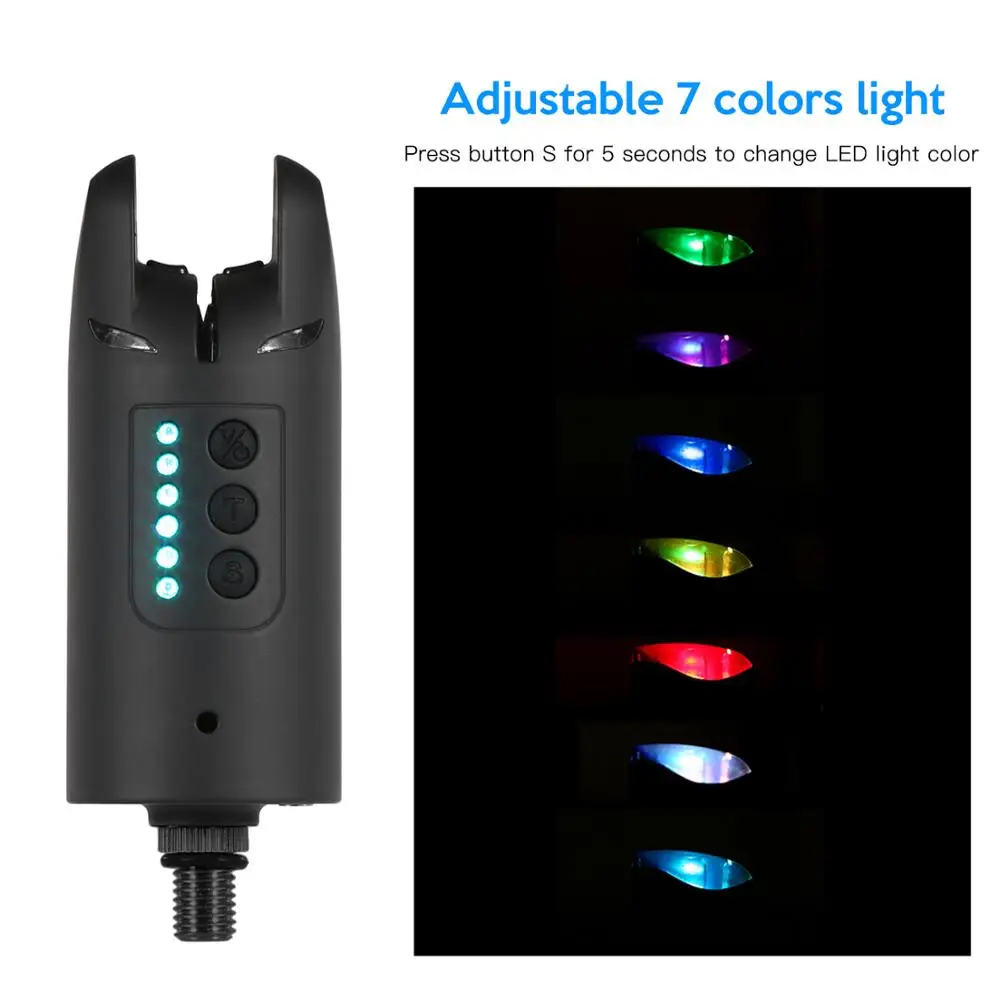 Lixada Wireless Fishing Bite Alarms Set Digital Receiver Sound