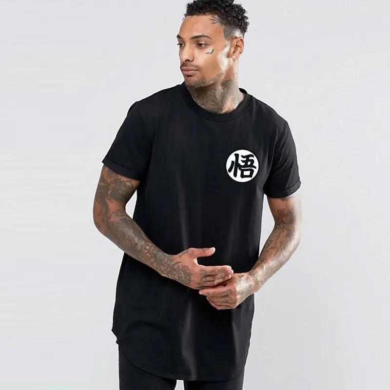 Японская уличная одежда футболка лето круглый подол для мужчин camisas hombre