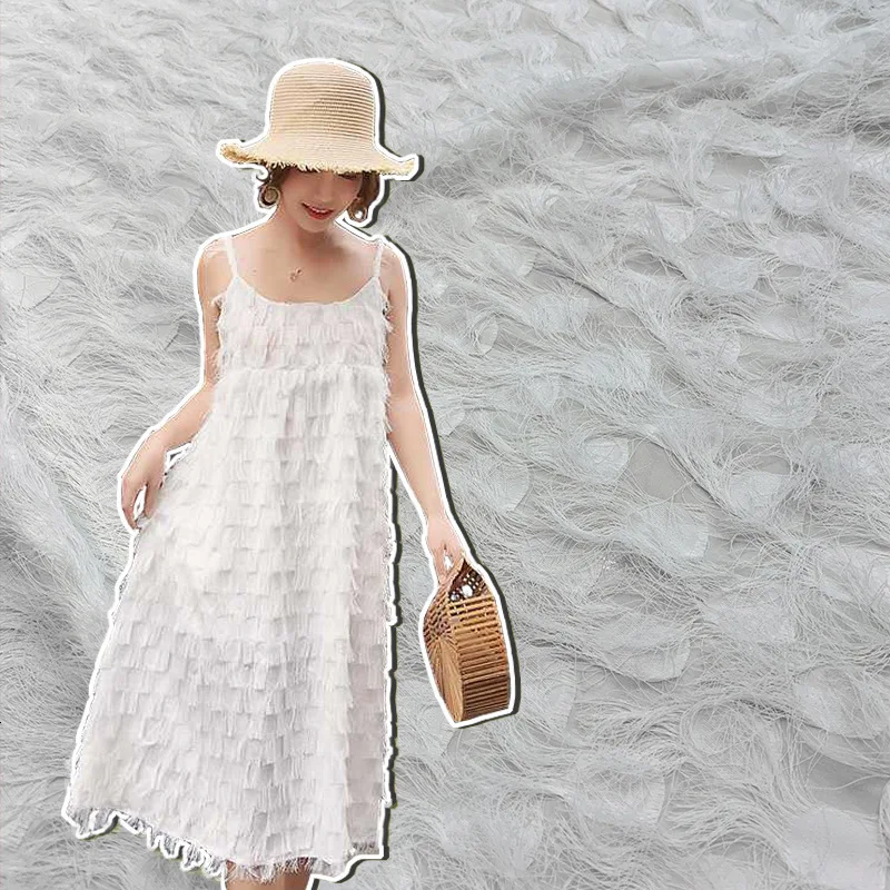 Ткань с кисточками из перьев павлина для шифонового платья, Высококачественная французская африканская кружевная ткань для свадебной невесты