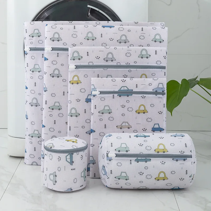 5 Patterns Printing Laundry Bags Underwear Bra Machine Mesh Travel Organizer Wash Folding Hanging 3