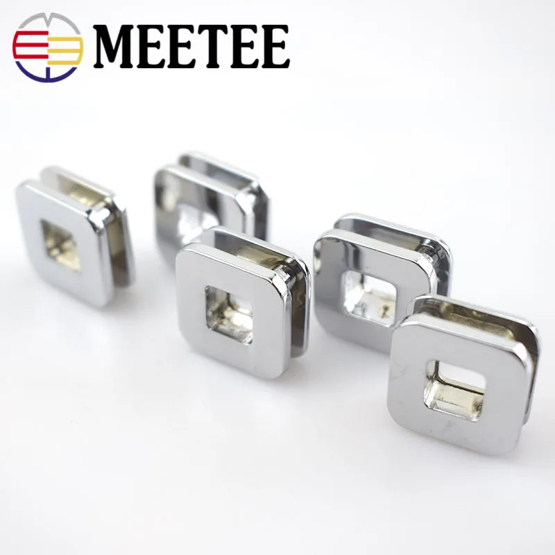Meetee 5/10 шт. 16 мм металлическая квадратная люверсная Пряжка уплотнительное кольцо