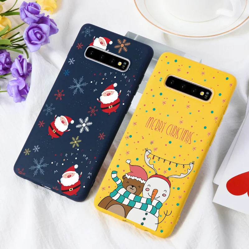 

Winter New Christmas Matte Case For Samsung Galaxy A70 A60 A50 A40 A30 A5 A7 A8 A9 A6 Note 5 8 9 10 Pro Plus M10 M20 M30 Covers