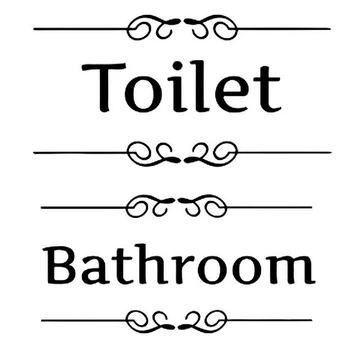 

Toilet bathroom shower room door Entrance Sign stickers decoration For Shop Office Home Cafe Hotel wall decals