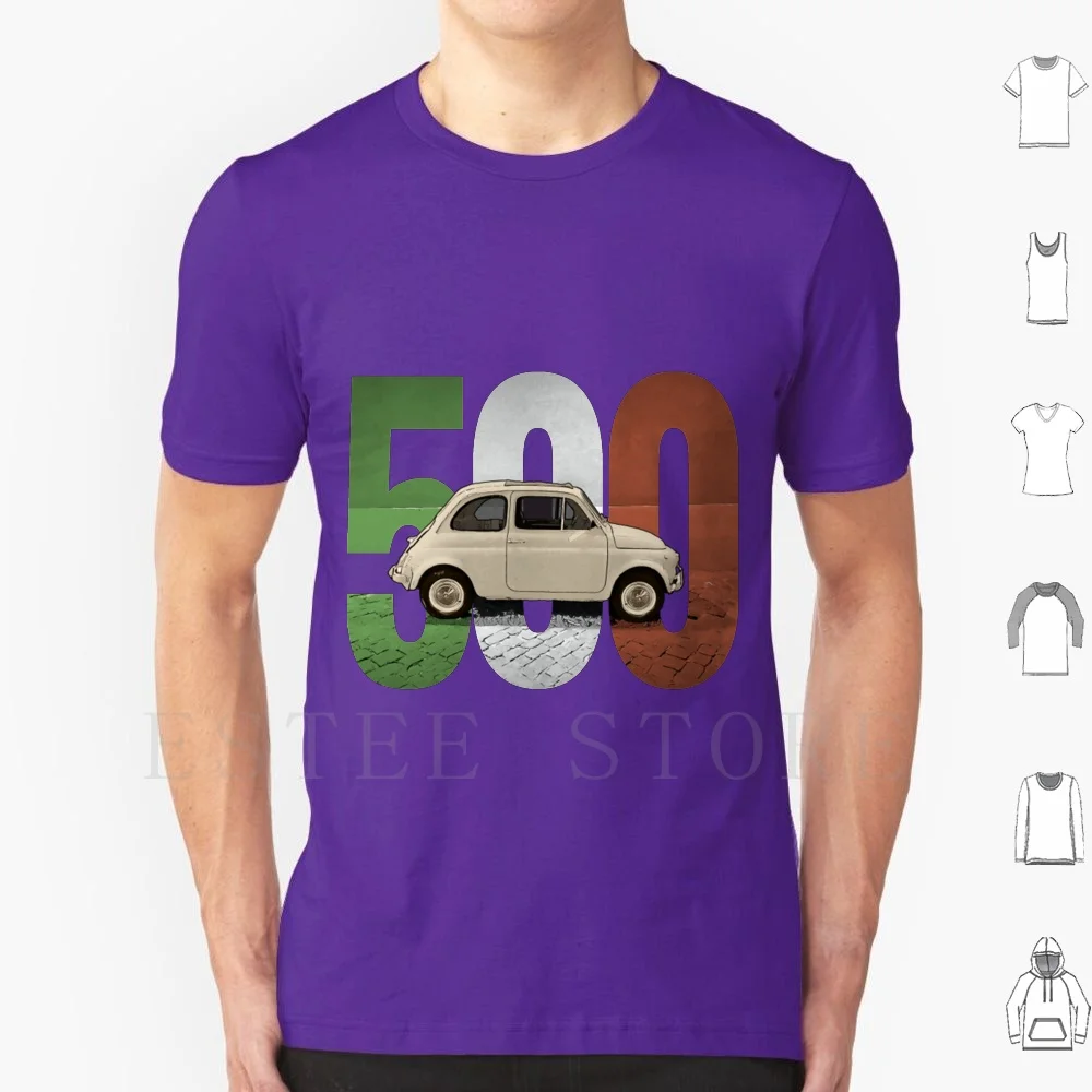Fiat 500 A Classic Fiat 500 On Black T Shirt Uomo Cotone 6Xl Multipla Abarth 595 Fiat Talento Fiat 127 Fiat Decesimo Fiat