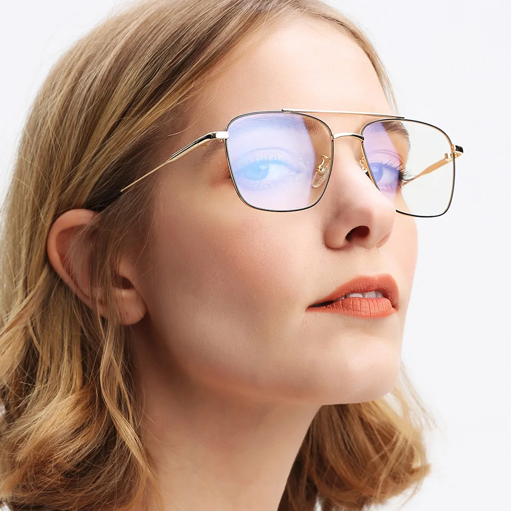 Очки для близорукости мужские очки в оправе Nerd оптические оправы Модные прозрачные металлические квадратная рамка для очков женские очки