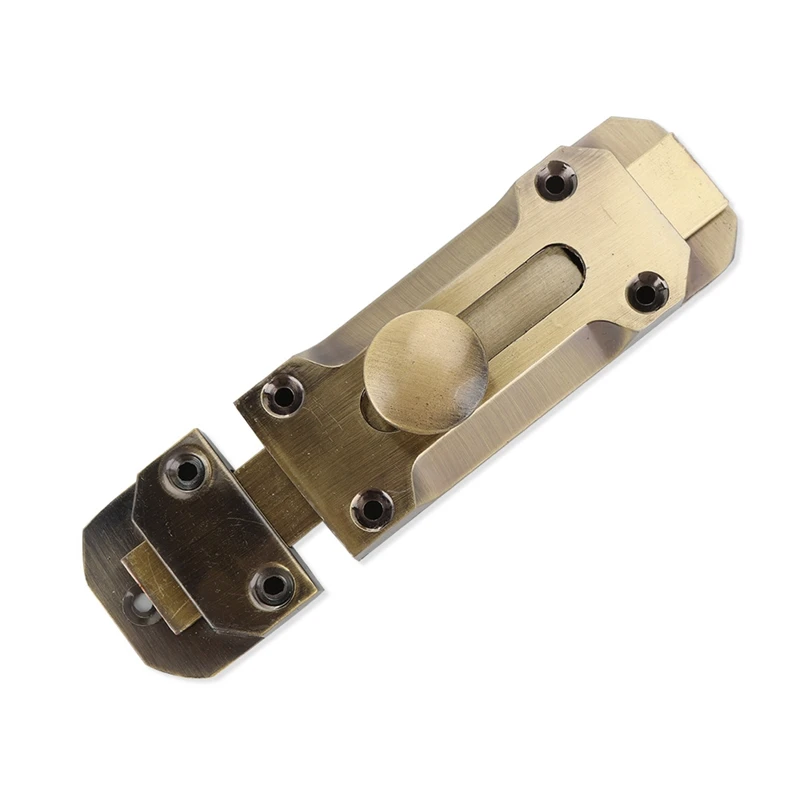 GR 3/4/5inch Long Door Latch Sliding Lock Barrel Bolt Safety Lock Solid Zinc Alloy Sliding Door Bolt Dead Lock Security Catch/latch - Цвет: GR