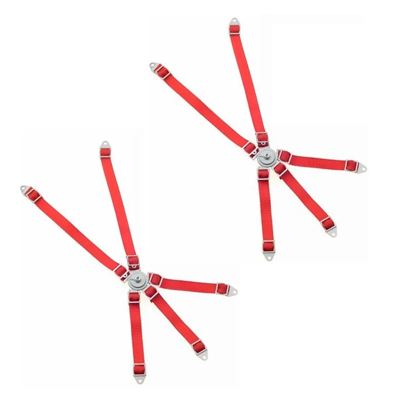 

2Pcs Simulated Driver Seat Belt for RC Crawler Car Axial Wraith TRX4 D90 D110 RC Short-Course Truck Truck,Red