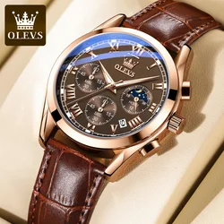 Reloj de cuarzo deportivo para hombre, cronógrafo de acero inoxidable, 24 horas, marca superior de lujo, resistente al agua