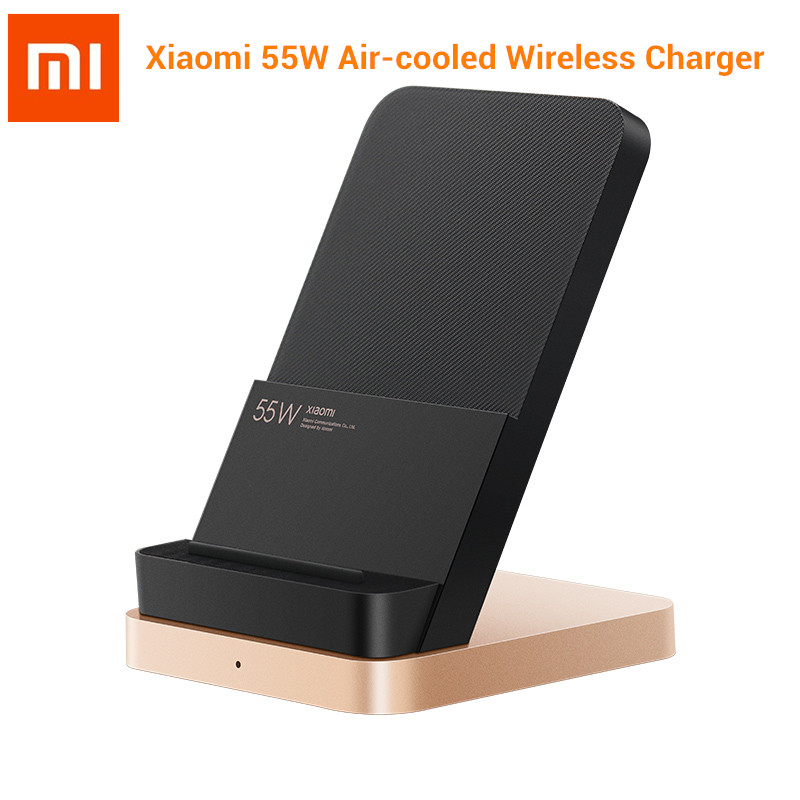 Original Xiaomi Mi Vertical Air-cooled Wireless Charger 55W Max Fast Charging Qi Stand For Xiaomi 14/13/12/11/10 For iPhone