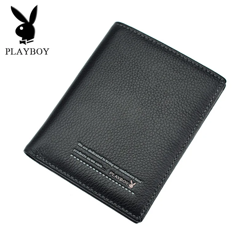

Genuine Product PLAYBOY MEN'S Wallet Genuine Leather Wallet Soft Surface Cowhide Two Fold Wallet Men's Leather Wallet