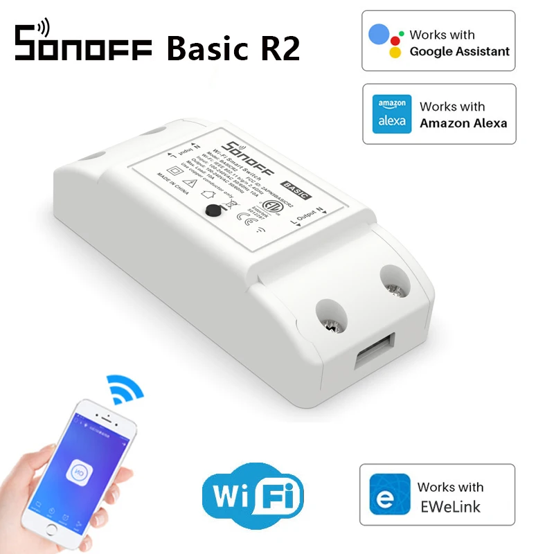 SONOFF Basic R2 Wifi Switch Smat Wireless Breaker Remote Controller DIY Switch Smart Home Works With Alexa Google Home EWeLink