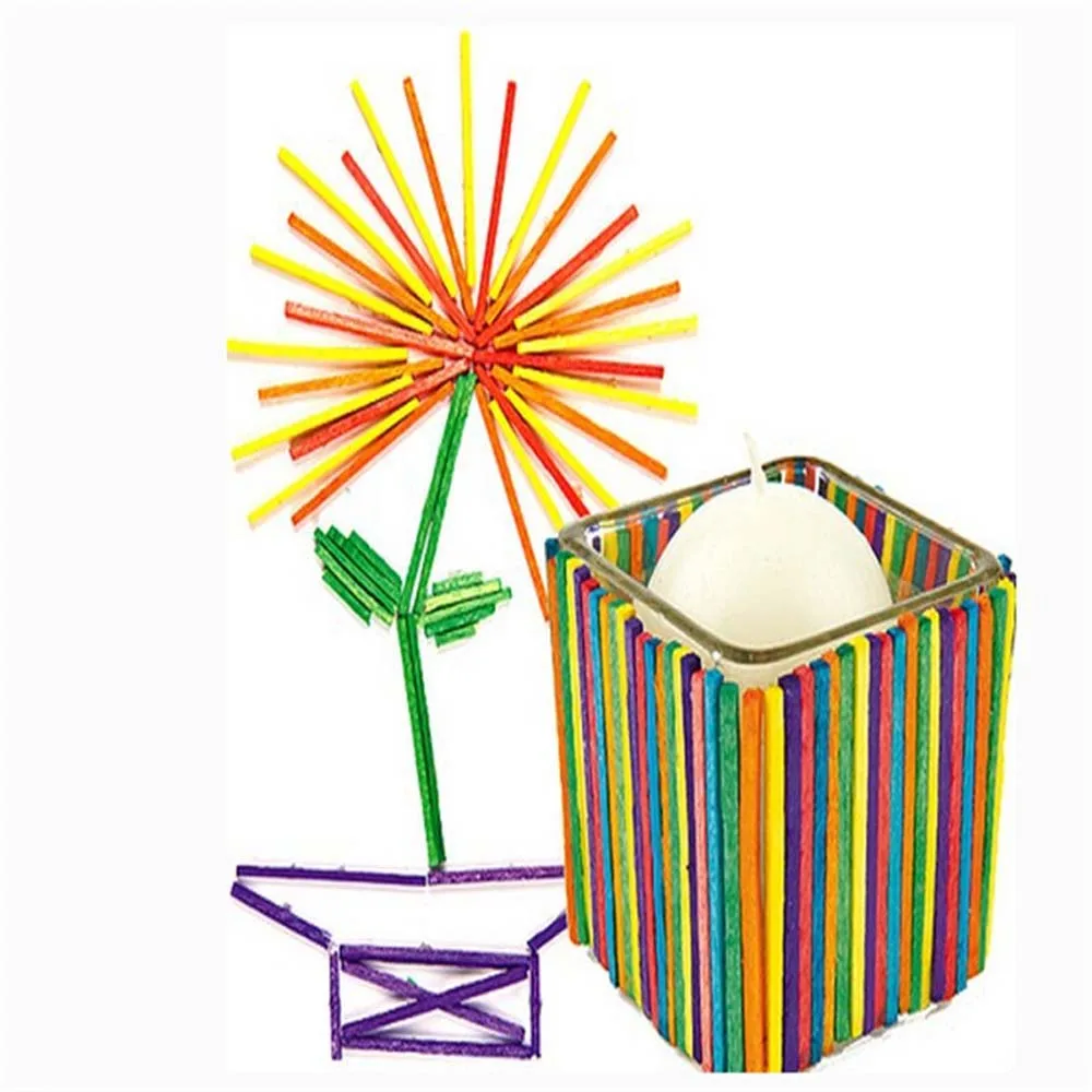 500 технические детские цветные деревянные палочки сделай сам Детские материалы