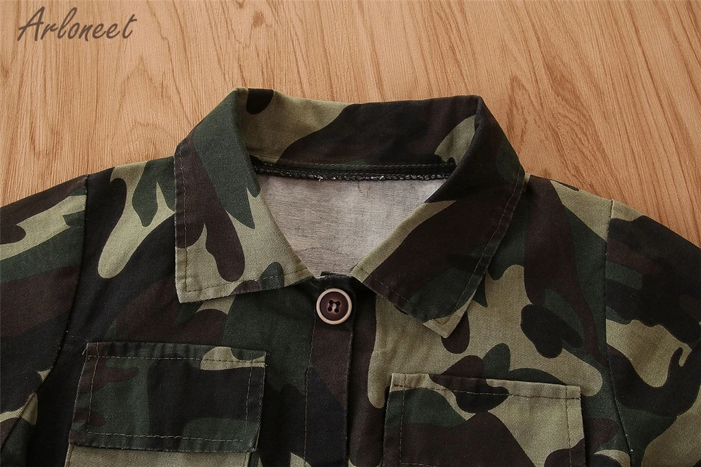 Toddler Kids Baby Girls Camouflage Sweatshirt Wind Coat Jacket Outwear Clothes Girls Kids Coats Infant Clothing New