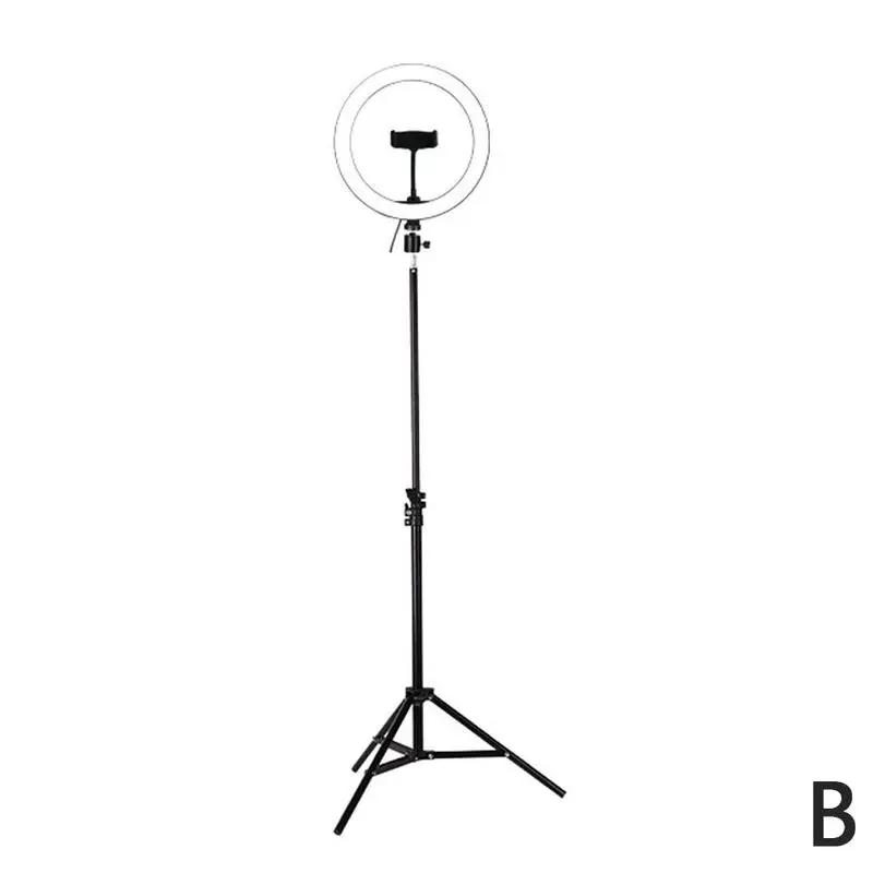 26 см кольцевой светильник со штативом светодиодный светильник заполняющий светильник s регулируемый светильник для фотографии видео для макияжа фото Live Make Up Youtube - Цвет: B