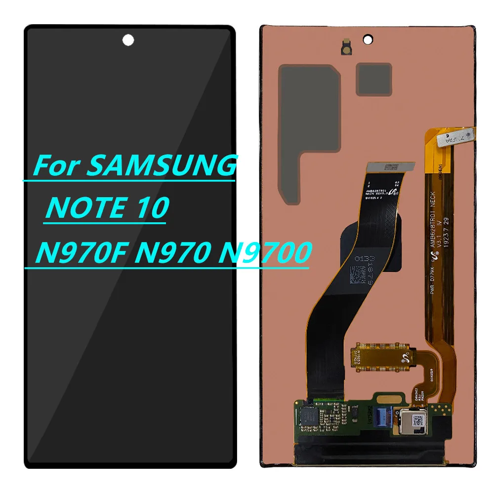 Оригинальный ЖК-дисплей для SAMSUNG Galaxy Note 10 N970F N970 N9700 сенсорный экран в сборе + рамка