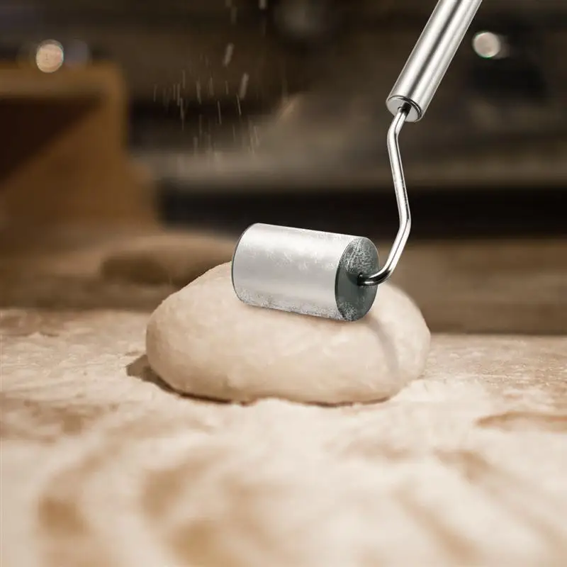 BESTOMZ Stainless Steel Dough Rolling Pin Baking Cooking Tool Roller for Pasta Cookies Pizza Dough