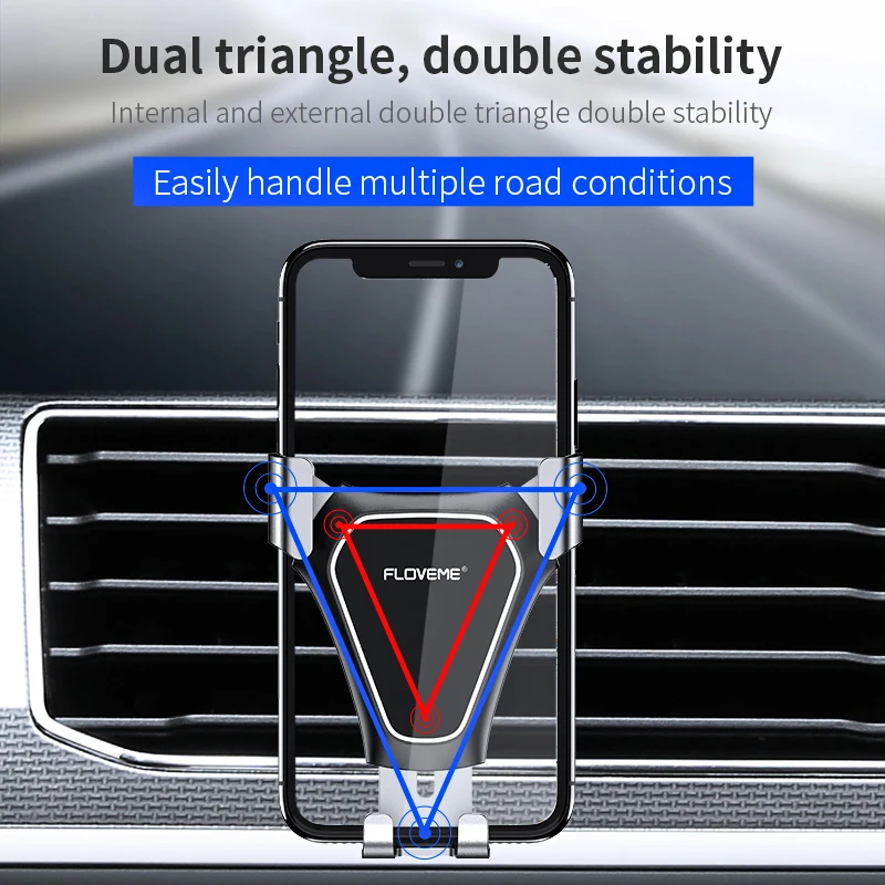  FLOVEME Schwerkraft Auto Telefon Halter Universal Air Vent Halterung Für iPhone 11 7 8 Auto Telefon