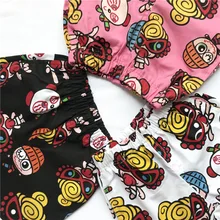 18 лет лето стиль мультфильм шаблон популярная марка соска полный печатных шорты саржа мыть ткань шорты брюки Гусеничный