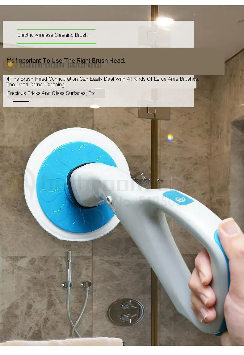 Wireless Rechargeable Bathroom Brushing Bathroom Ceramic Tile Crevice Wall Corner Multi-functional Cleaning Brushing Glass