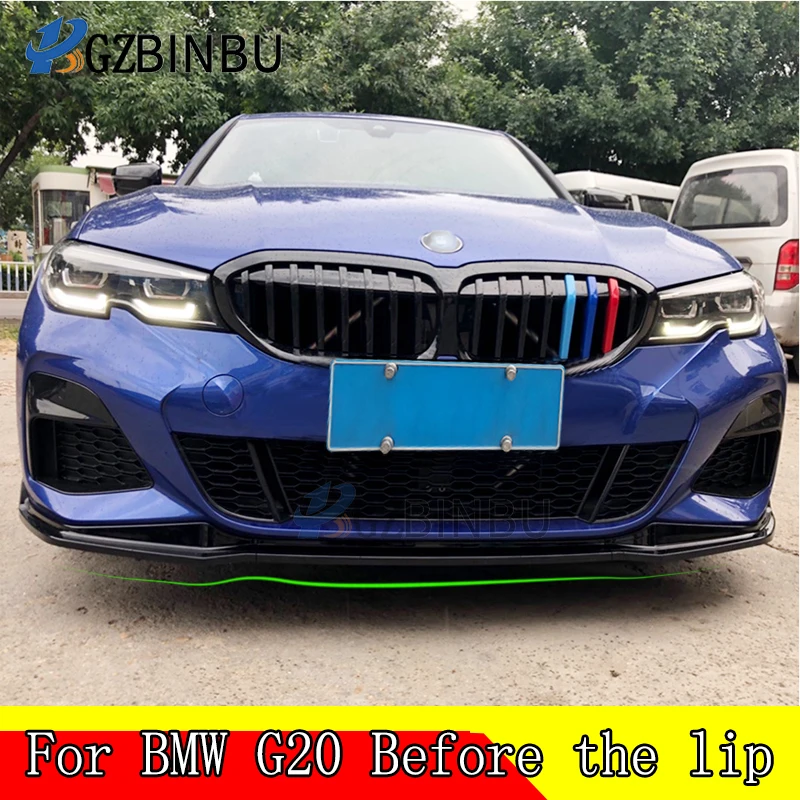 

2pcs/set Front Bumper Lip Cover Carbon Fiber Surface for BMW G20 Before the lip 3 Series M Style 2020 Only for Sports Version