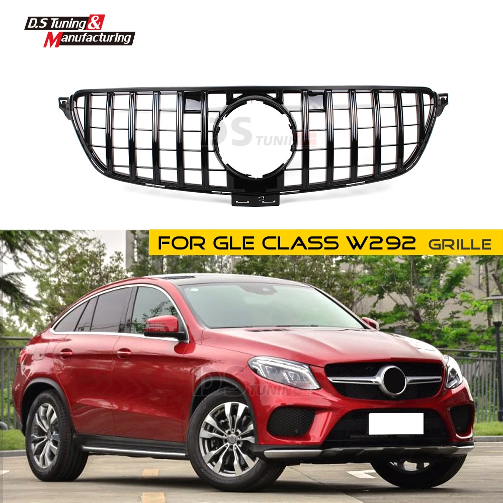 GLE W292 гоночная решетка для Mercedes Class Coupe ABS материал сетка гриль 2016 2017 2018 C292