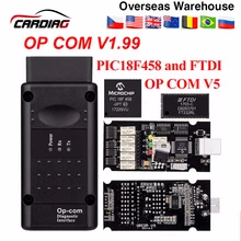 Opcom v1.65 v1.78 v1.99 com pic18f458 ftdi op-com obd2 ferramenta de diagnóstico automático pode barrar v1.7 pode ser atualização flash/v1.99
