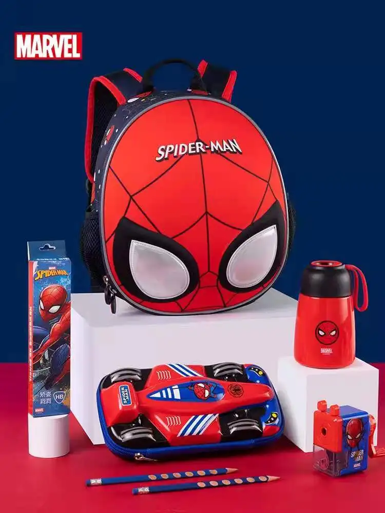 Genuine Disney School Bags For Boys Kindergarten Student Shoulder Backpack Spider Man Kids Birthday Gifts Age 4-9 Years Mochilas