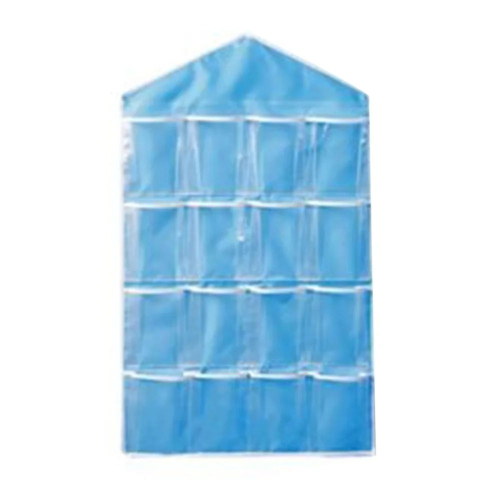 

16 Pockets Clear Over Door Hanging Bag Hanger Storage Tidy Organizer For Home Bathroom Living Room Household Sundries