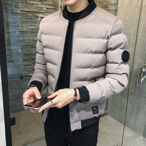 AILEEKISS зимнее Мужское пальто однотонные красивые Для мужчин пуховик теплая Повседневное Мужское пальто куртка Мягкий Homme пальто новая мода XT842 - Цвет: Gray