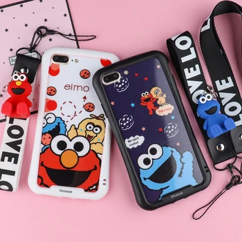 

for iPhone X 7 6s 3D seasame back front Tempered Glass Screen film +3Dtoy strap, For iPhone XSmax /XR 8 7 plus shockproof bumper