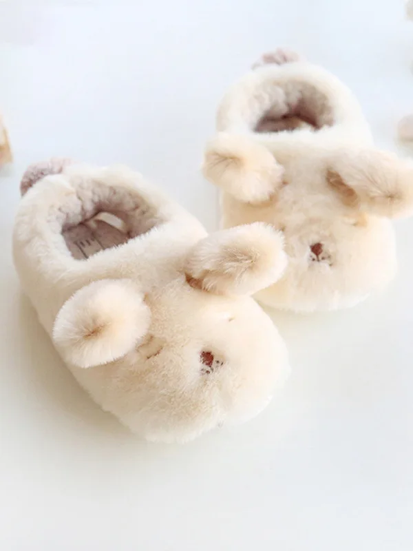 

Hal luci Winter Indoor Cute Warm Home Couples Cotton Slippers Women's Household Furry rong bao with Thick Bottomed Cotton-padded