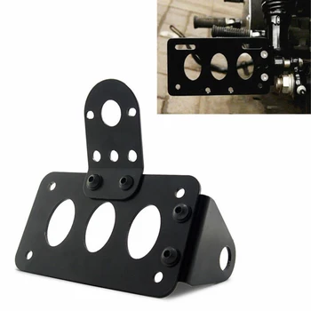 

Motorcycle License Plate Holder Black Bracket Parts Accessories Side Mount License Plate Bracket