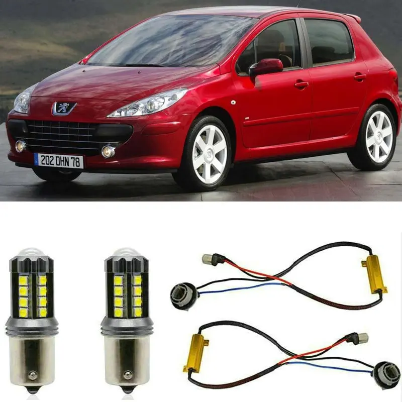 

Fog lamps for PEUGEOT 307 3A/C - Hatchback Stop lamp Reverse Back up bulb Front Rear Turn Signal error free 2pc