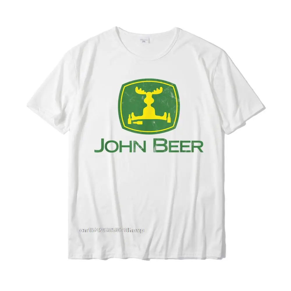Design Design Summer/Autumn Pure Cotton Crewneck Man Tops T Shirt comfortable Tee Shirts Special Short Sleeve Tshirts Funny Tractor John Beer Deer Vintage Farmer T-Shirt__1178. white