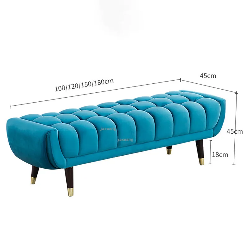 Modern Living Room Furniture Sofa Chair Door Leisure Long Sofa Stool Nordic Fashion Clothing Store Change Shoes Long Stool