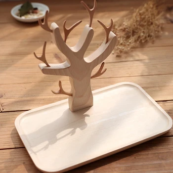

Detachable Snack Plate Tree shaped Wooden Cake Fruits Dish Room Dessert Service Tray Wood Sushi Board Party Tableware