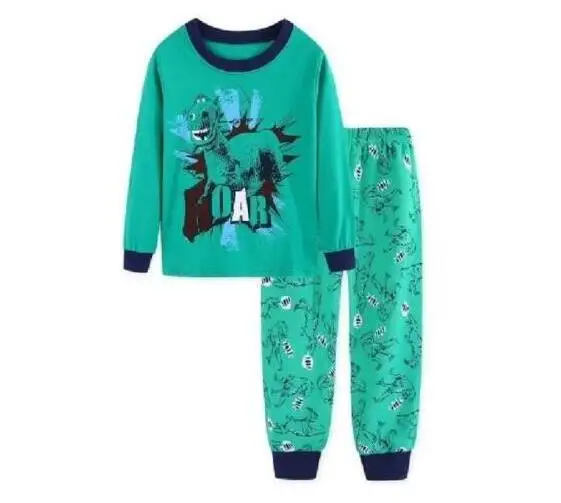 STYLE 2 Пижамы с принтом животных из мультфильмов для маленьких девочек и мальчиков, детская одежда для сна, комплект детской одежды с рисунками, топы с длинными рукавами+ штаны, пижамы - Цвет: STYLE 2