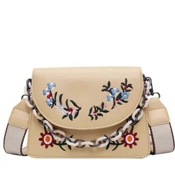 

Embroidery Handbag Women Evening Bags pu Shoulder Bag Female Crossbody Bag Floral Purse Casual Tote Bags