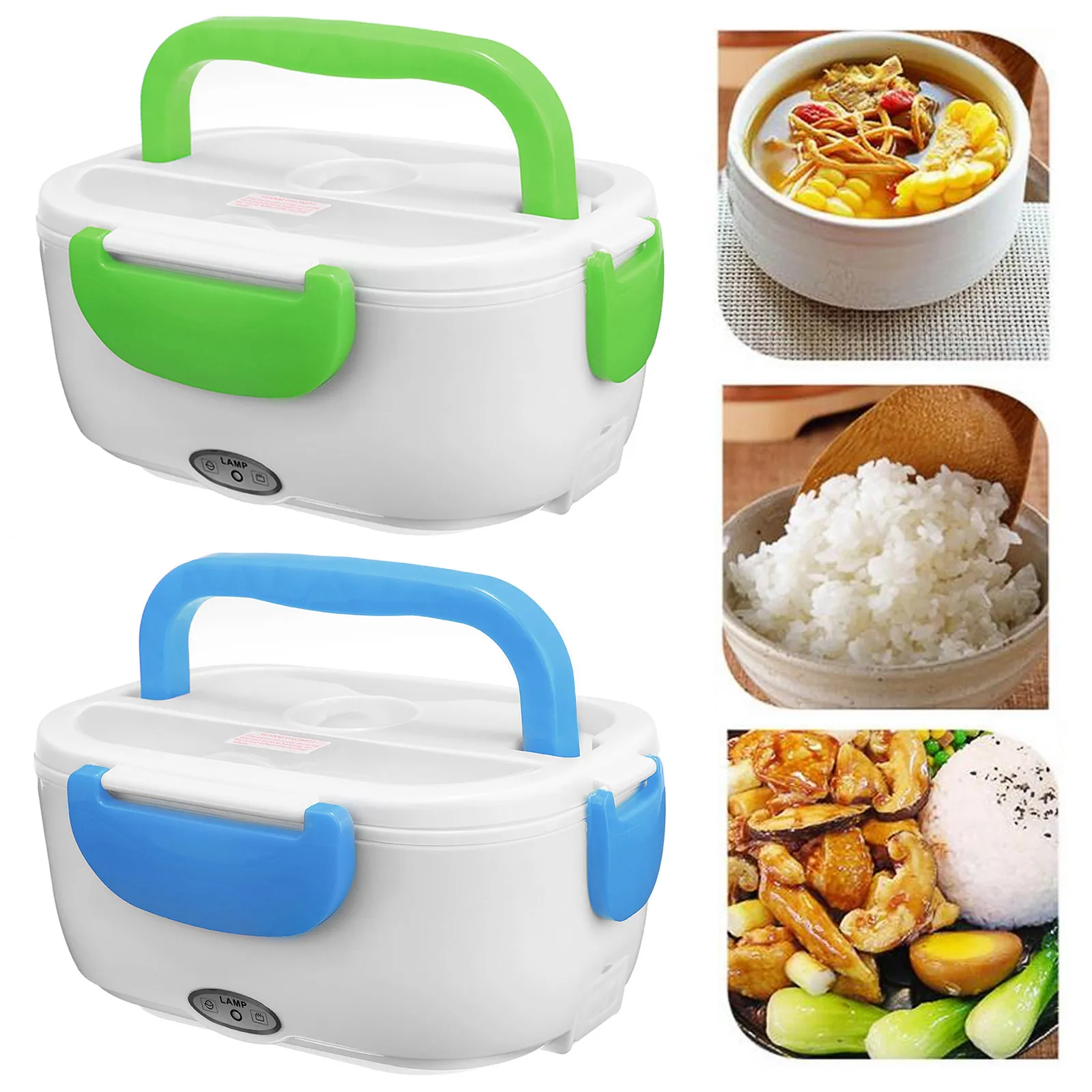 Behogar Electric Lunch Box 1.5l40w Portable Food Container Warmer Heater Bento Container With