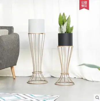 

New European style living room balcony flower rack light luxury iron floor flower pot fleshy light luxury wind long vine