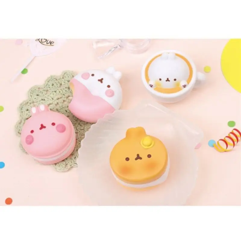 

Korean Molang Rabbit Blind Box Pudding Dessert Macaron Cake Chicken Doll Hand Blind Box Surprise Doll Toys Mystery Box Girl Gift