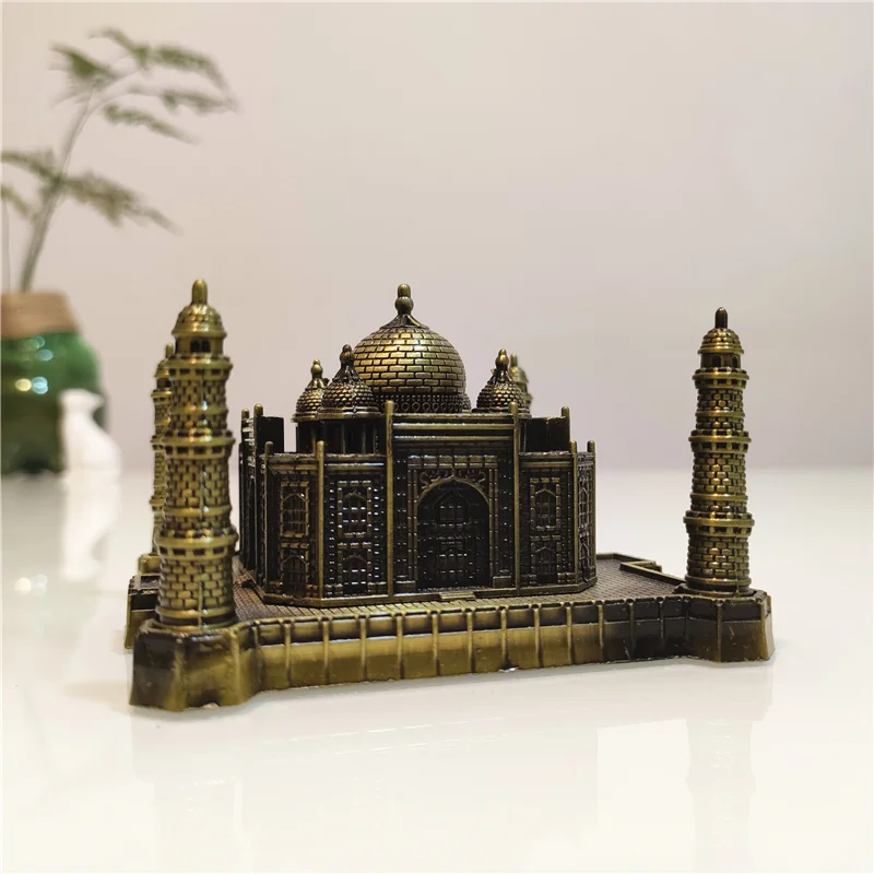 Taj Mahal Model Indian Landmark Building Architecture Suveniour Home Decoration Metal Iron Gift Craft YWSM14