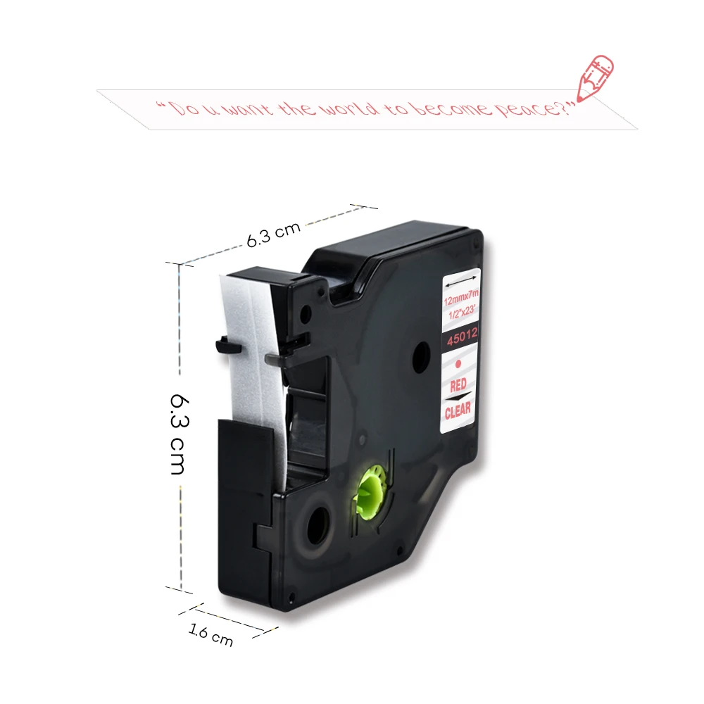 dymo d1 45012 label tape 3