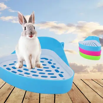

Rabbit Training Litter Tray Small Animal Saves Space Pet Toilet Durable Cleaning Supplies Corner Triangle Portable Dog Hamster
