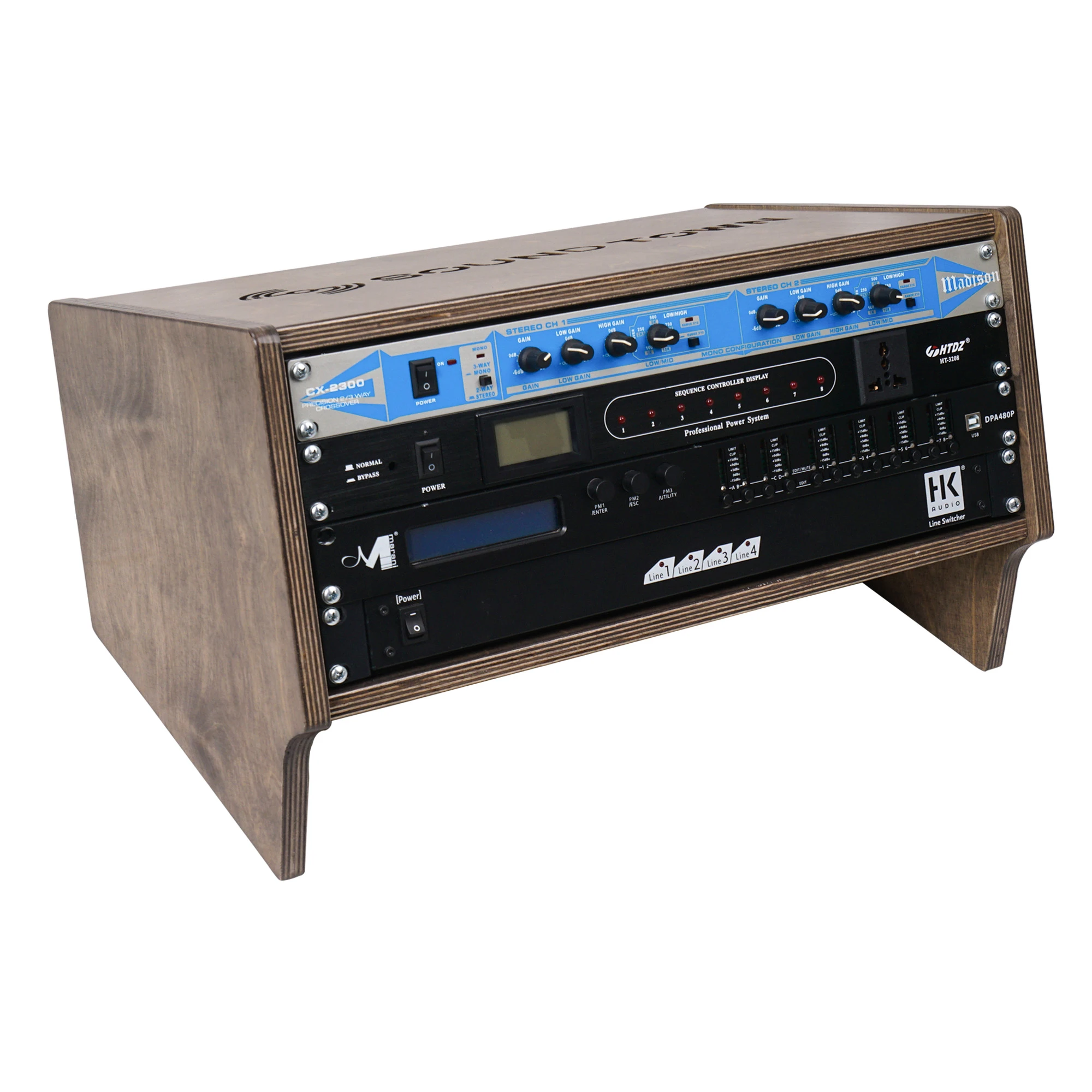 Sound Town 4U Angled Desktop Turret Studio Equipment Rack with Baltic Birch Plywood SDRK-4SL Sound Town 4U Angled Desktop Turret Studio Equipment Rack with Baltic Birch Plywood SDRK-4SL