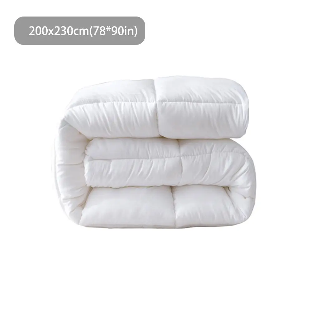 Всесезонное пуховое одеяло с плюшевой микрофиброй, моющееся пуховое одеяло для дома в отеле - Цвет: White 2mX2.3m