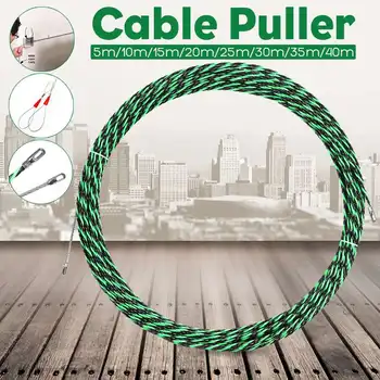 

5mm 5-40m Cable Puller Guide Device Glass Fiber Nylon Electric Cable Push Pullers Tape Wire Threading Aid Tool