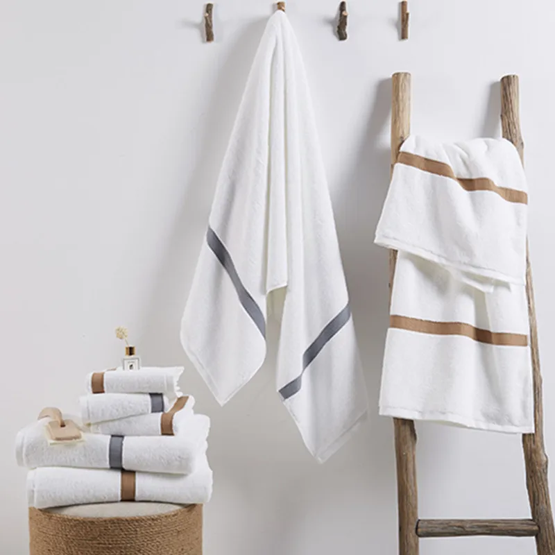 

80*40cm 190g Cotton Face Towel 800g 80*160cm Bath Towel Bathroom Wash Cloth Hotel Beauty Salon Sauna Spa Lodge Towel Set T19
